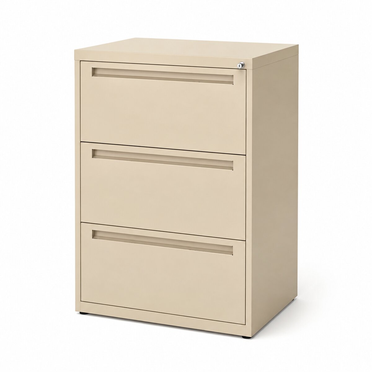 3-Drawer Metal Filing Cabinet (Beige)