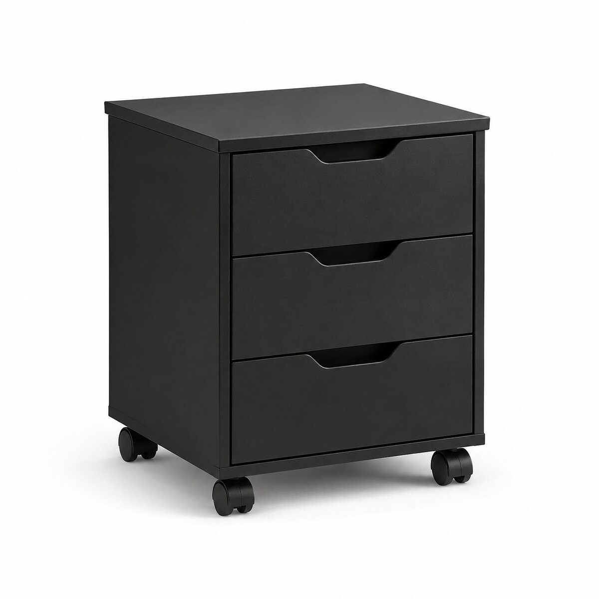 3-Drawer Mobile Pedestal (Black)