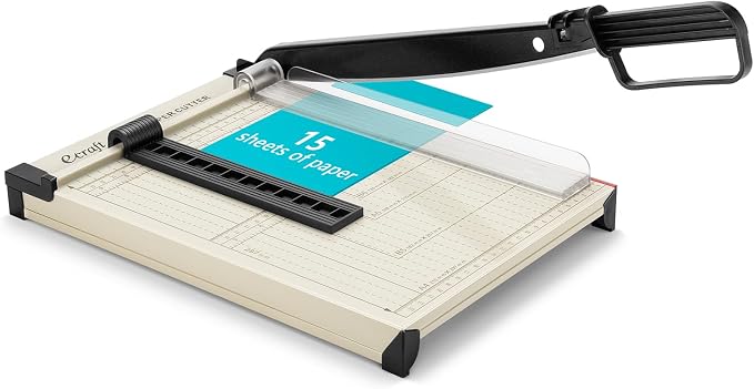12" Guillotine Paper Cutter with Safety Guard