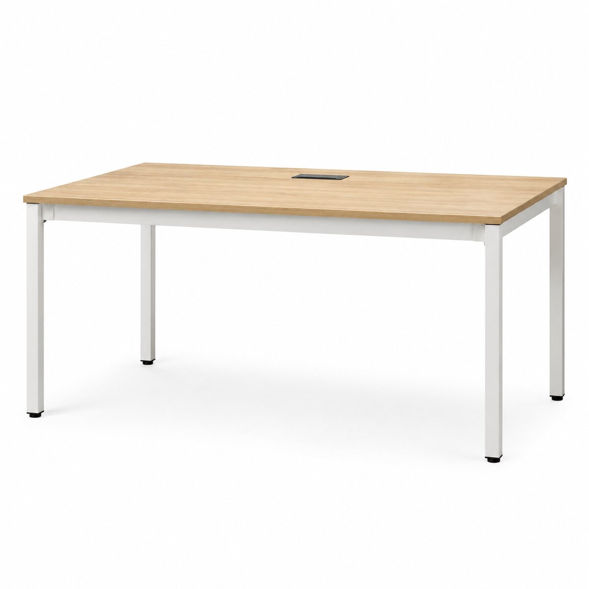 Office Meeting Table with Cable Port (Oak)