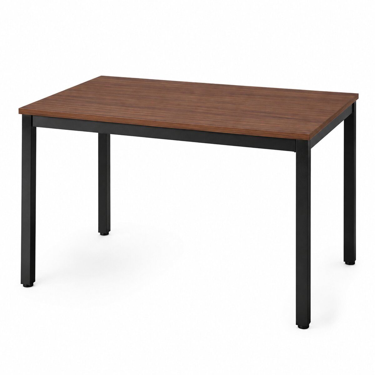 Office Table, Walnut Top with Black Frame